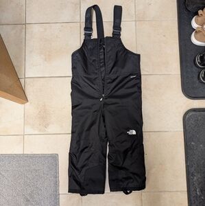 The North Face Black Snow Bib Overalls kids size 6